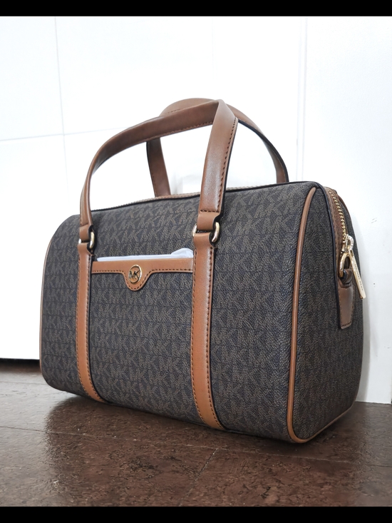 Michael Kors Handbags - Michael Kors Jet Set Travel Medium Duffle Satchel Bag Signature Brown